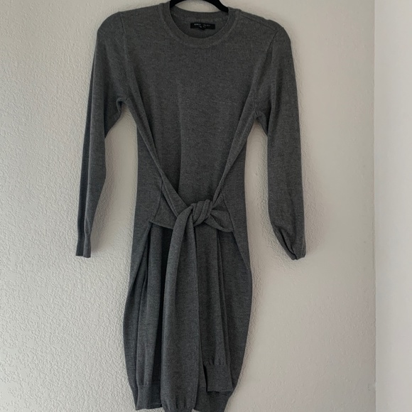 Romeo & Juliet Long Sleeve Gray Sweater Dress - Picture 2 of 9